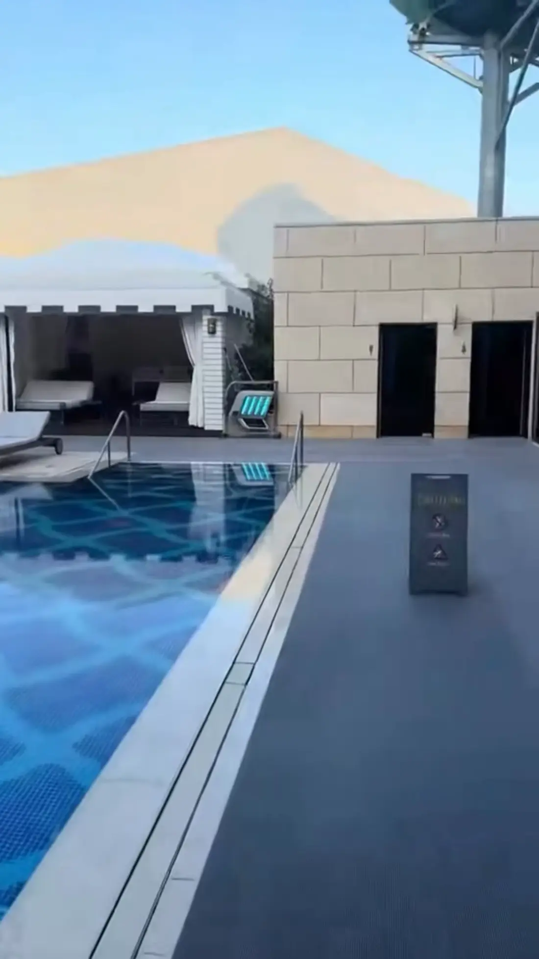Poolside cabanas at CIMER ahead of Summer Splash