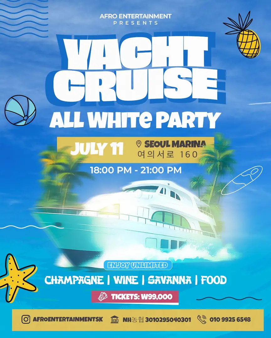 All White Yacht Party flyer